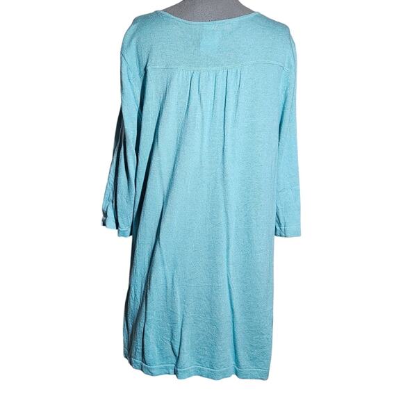 J Jill Blue Cotton Blend Sweater Size Large - Picture 2 of 4